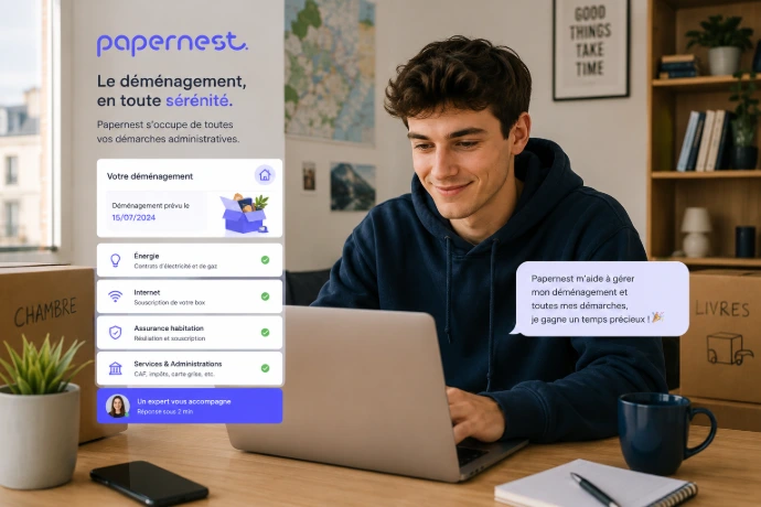 Logo Papernest, service partenaire des étudiants du CMH